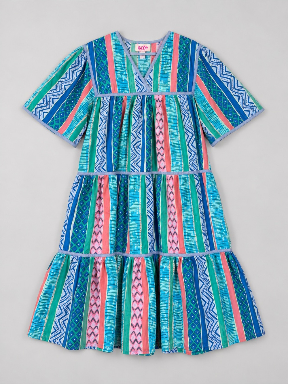 Vintage Tiered Peasant Dress Medium Bohemian Cottage Garden Party Statement